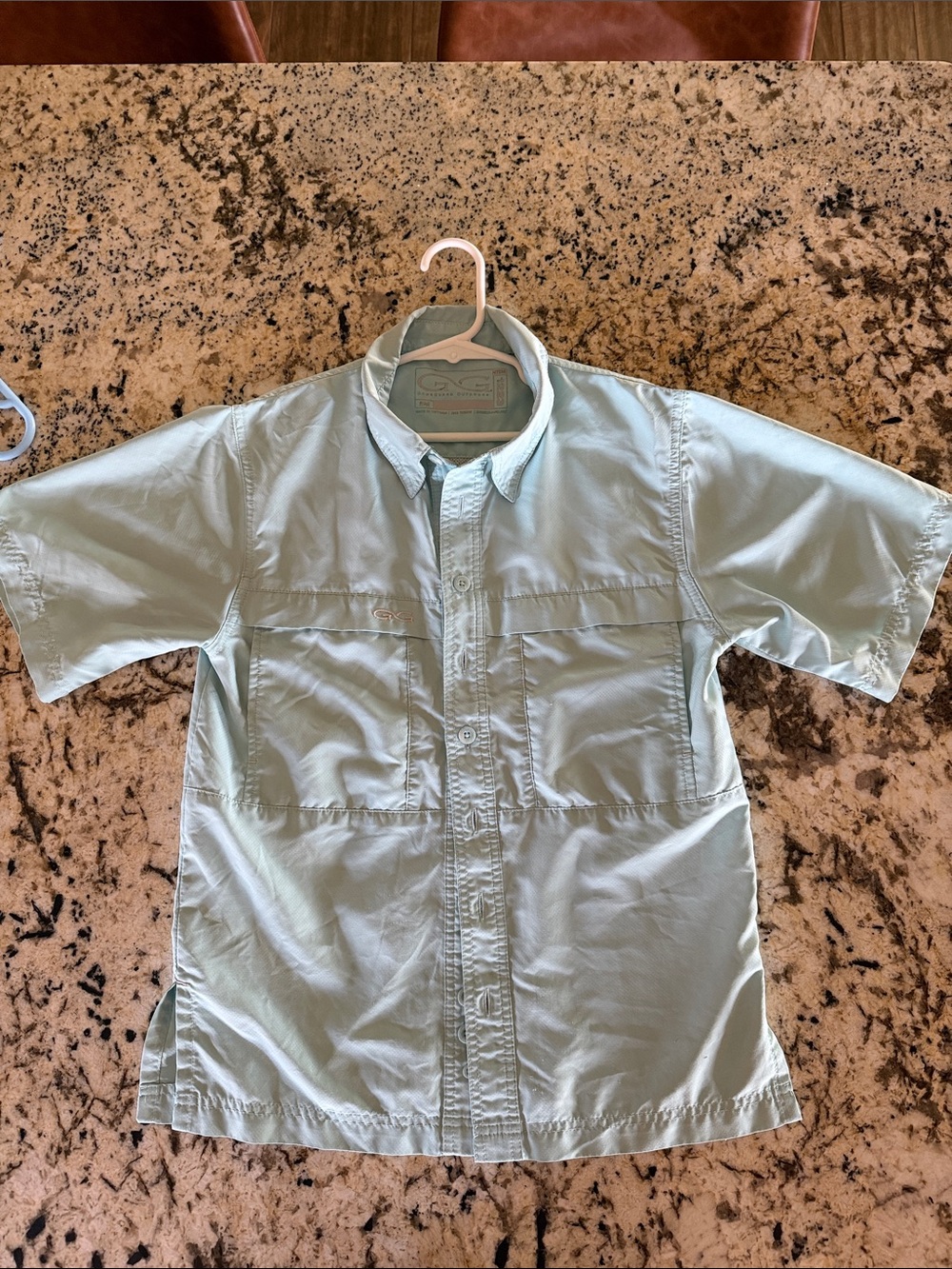 Boys GameGuard Performance Short-Sleeve Button-Down Shirt - Light Mint -